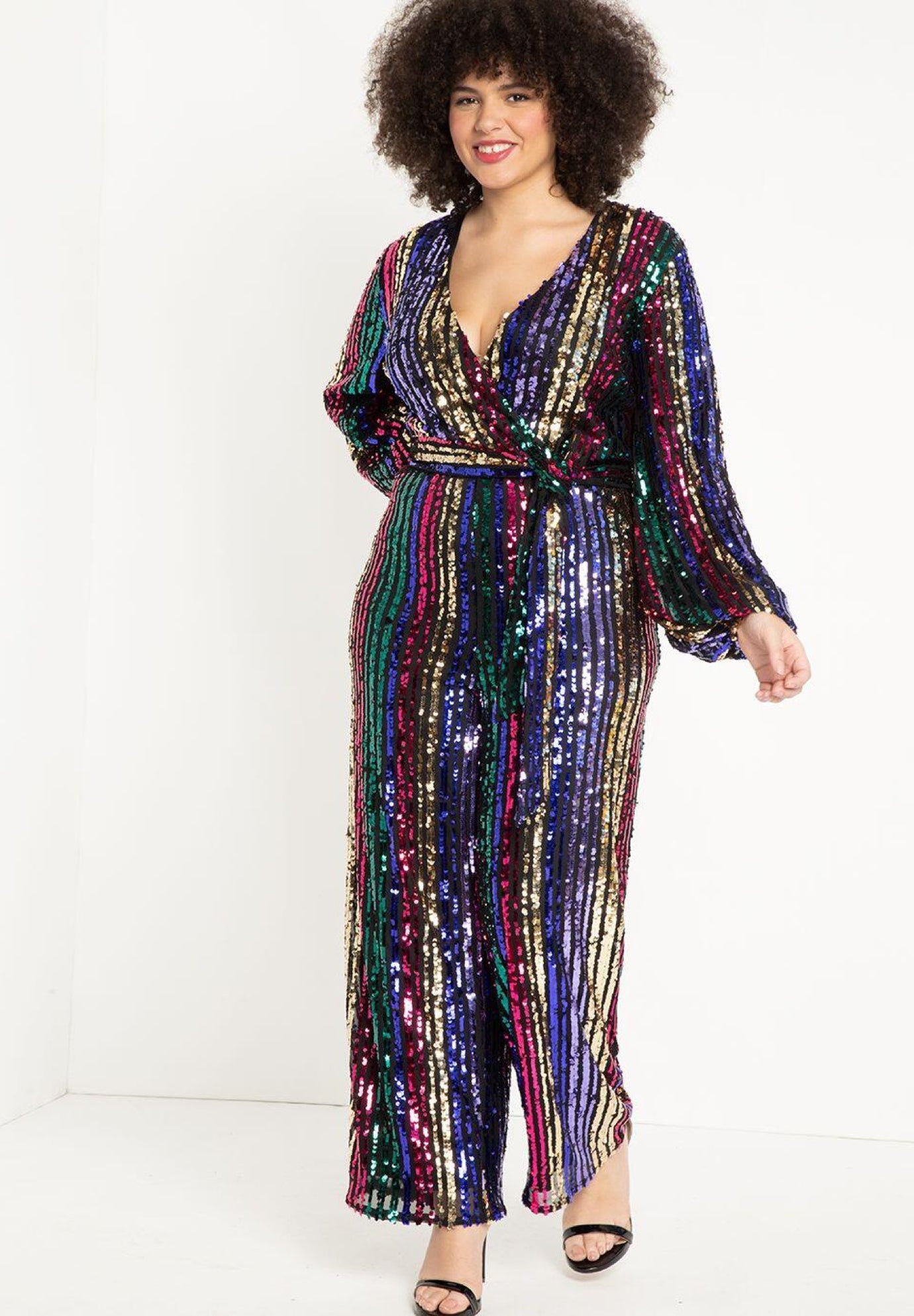 Multicolor Stripe Sequin Jumpsuit 4
