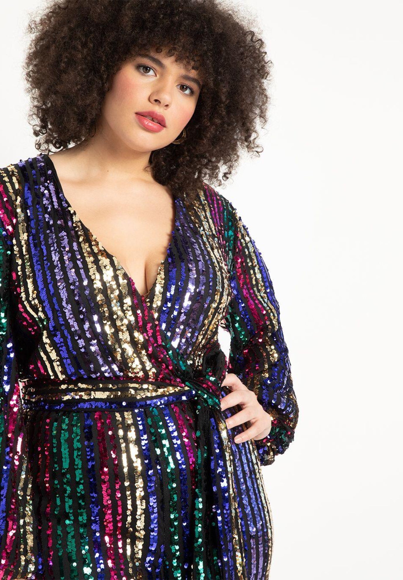 Multicolor Stripe Sequin Jumpsuit 8