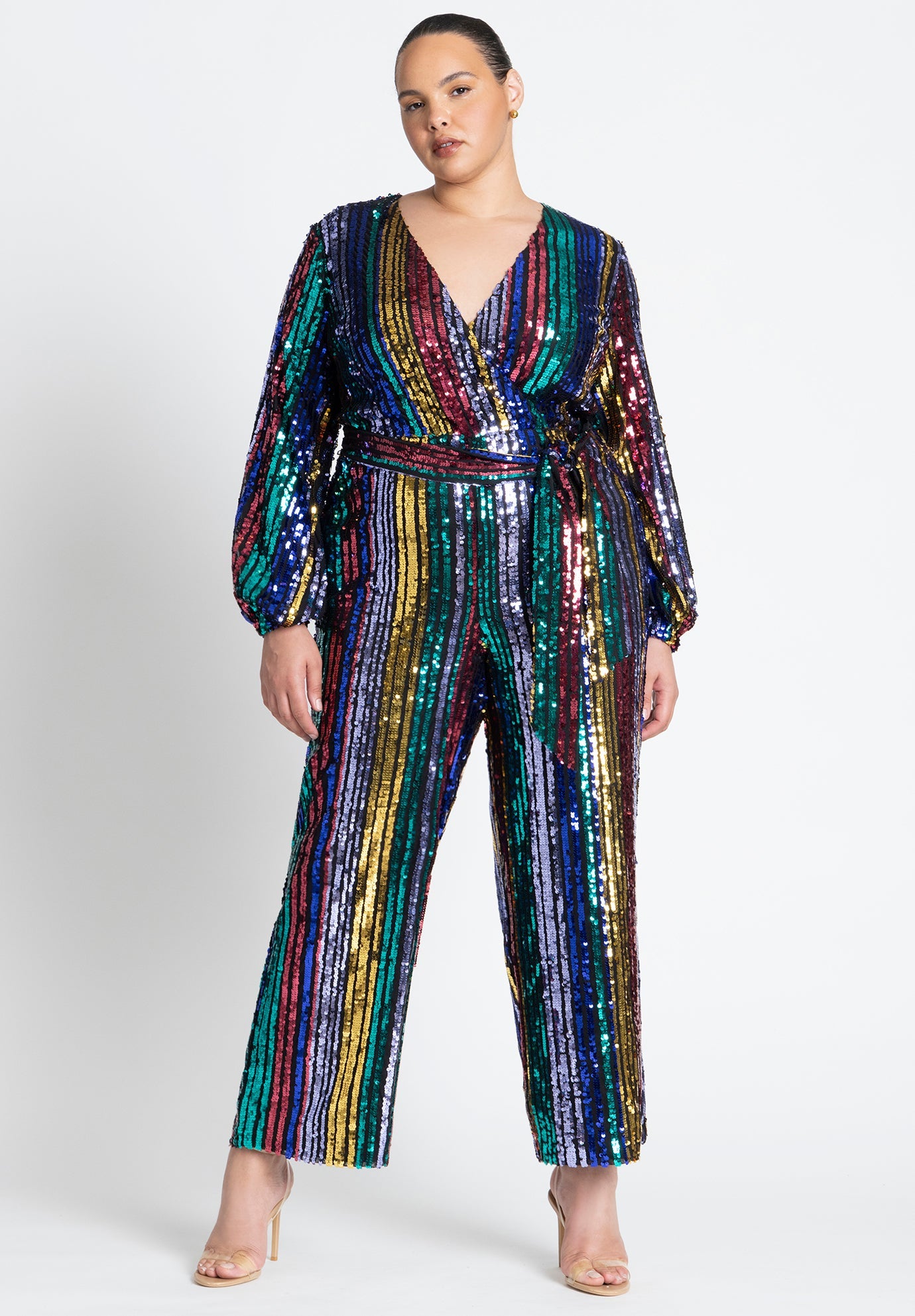 Multicolor Stripe Sequin Jumpsuit 5