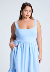 Eloquii Women's Sexy Mixed Fabric Tank Dress Brand New w/ Tag
