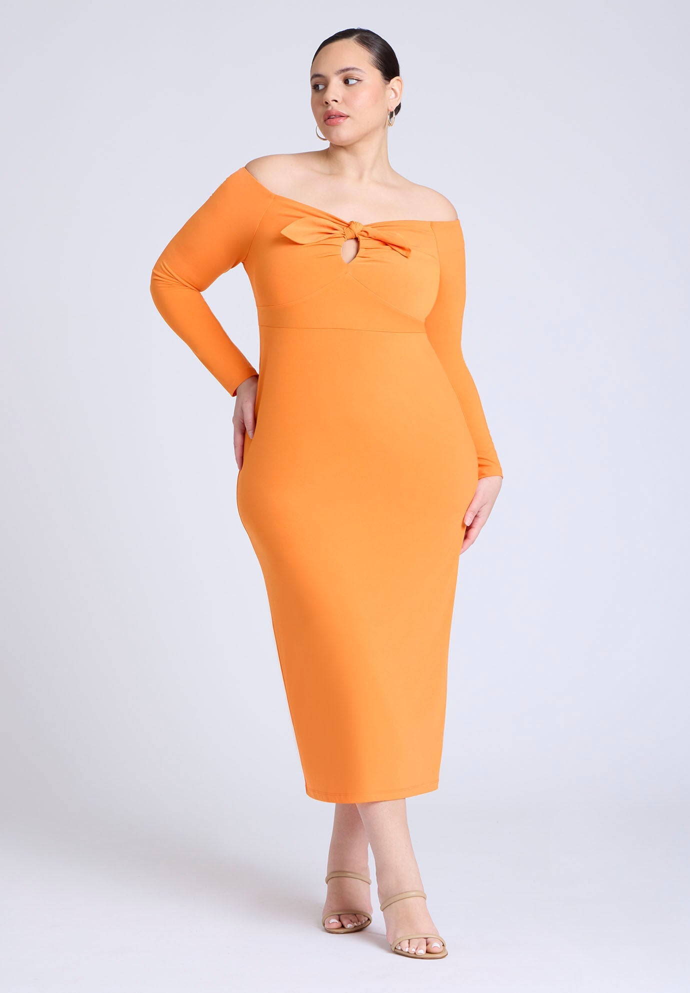 Eloquii Women's Sexy Midi Dress With Tie Brand New w/ Tag