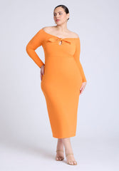 Eloquii Women's Sexy Midi Dress With Tie Brand New w/ Tag