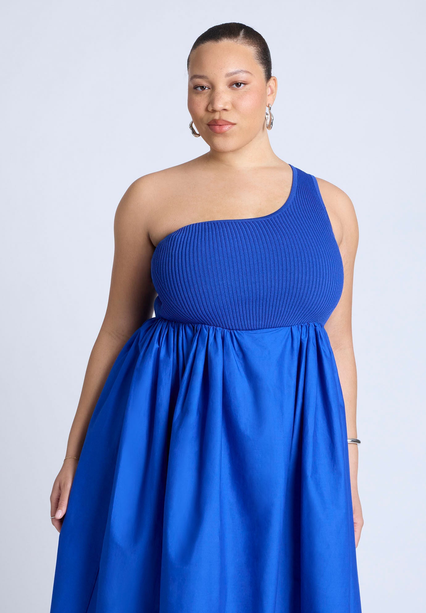 Eloquii Women's Sexy Sweater Bodice Poplin Dress Brand New w/ Tag
