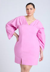 Eloquii Women's Sexy Dramatic Sleeve Poplin Mini Dress Brand New w/ Tag