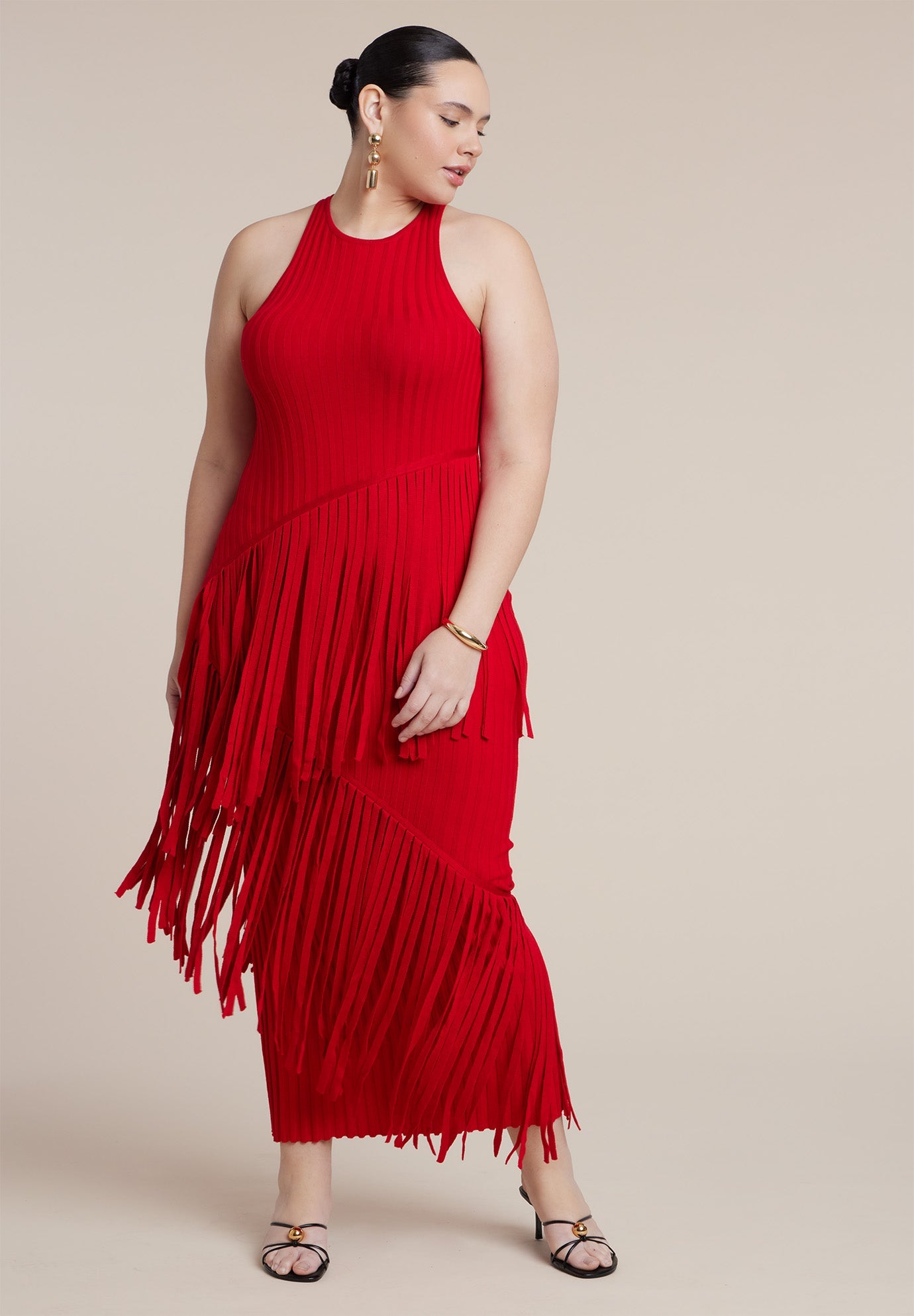Ribbed Fringe Maxi Dress 4
