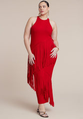 Ribbed Fringe Maxi Dress 2