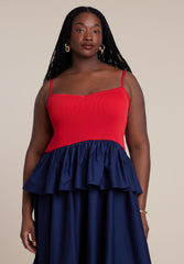 Peplum Detail Colorblocked Dress 7