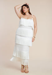 PatBO x ELOQUII Fringe Maxi Dress 4