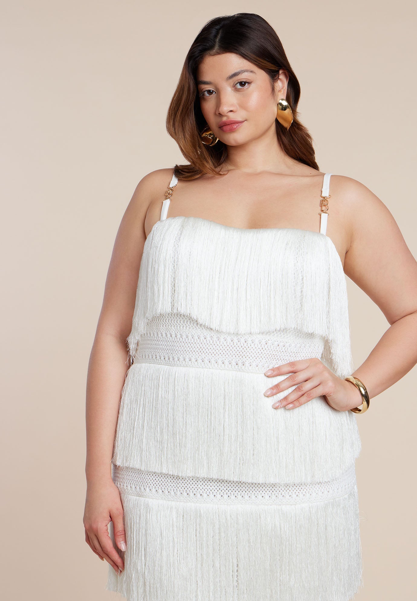 PatBO x ELOQUII Fringe Maxi Dress 6