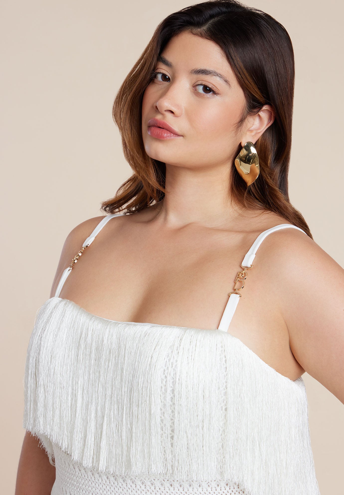 PatBO x ELOQUII Fringe Maxi Dress 7