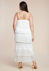 PatBO x ELOQUII Fringe Maxi Dress 5