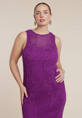Floral Rope Knit Maxi Dress 6
