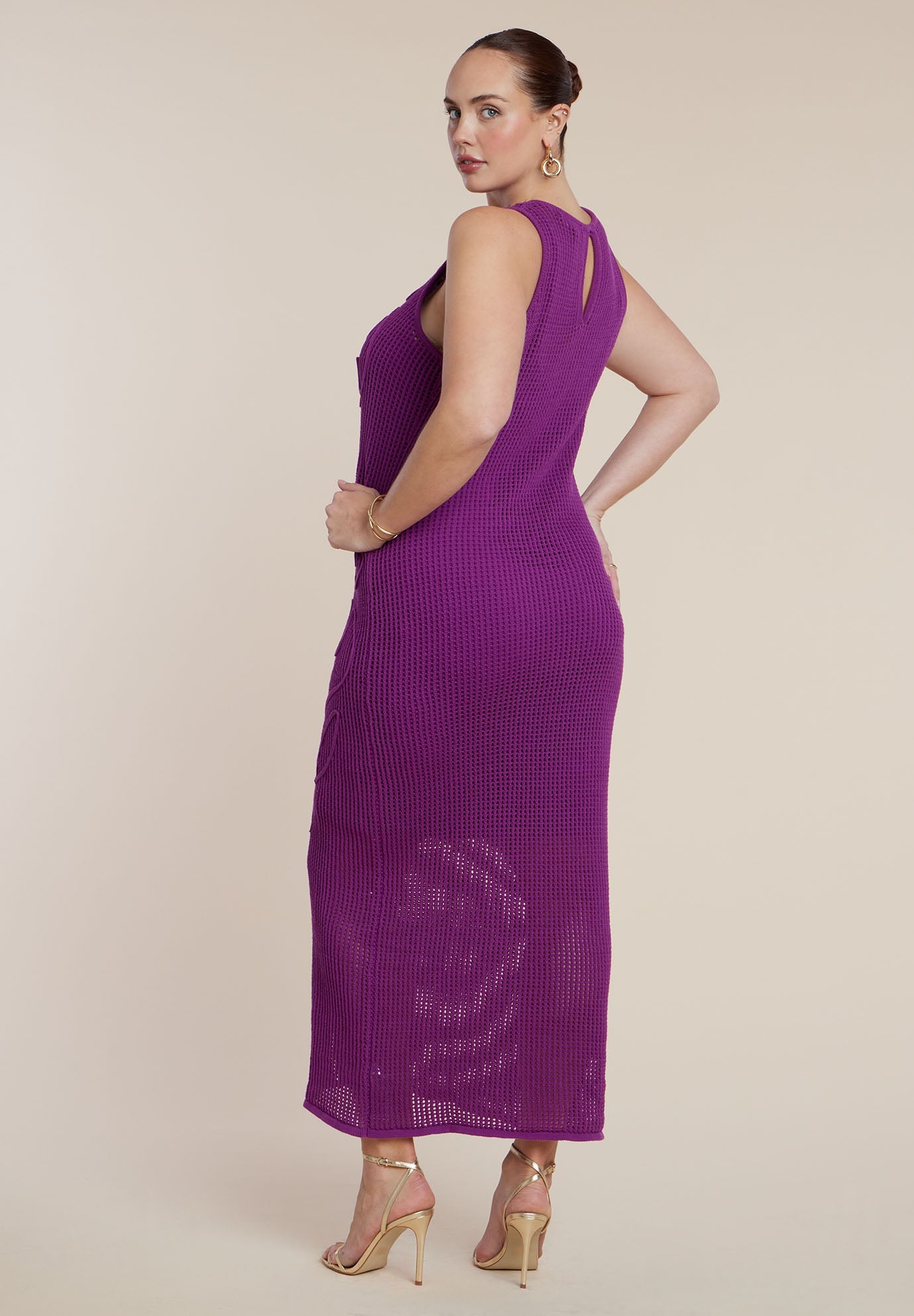 Floral Rope Knit Maxi Dress 7