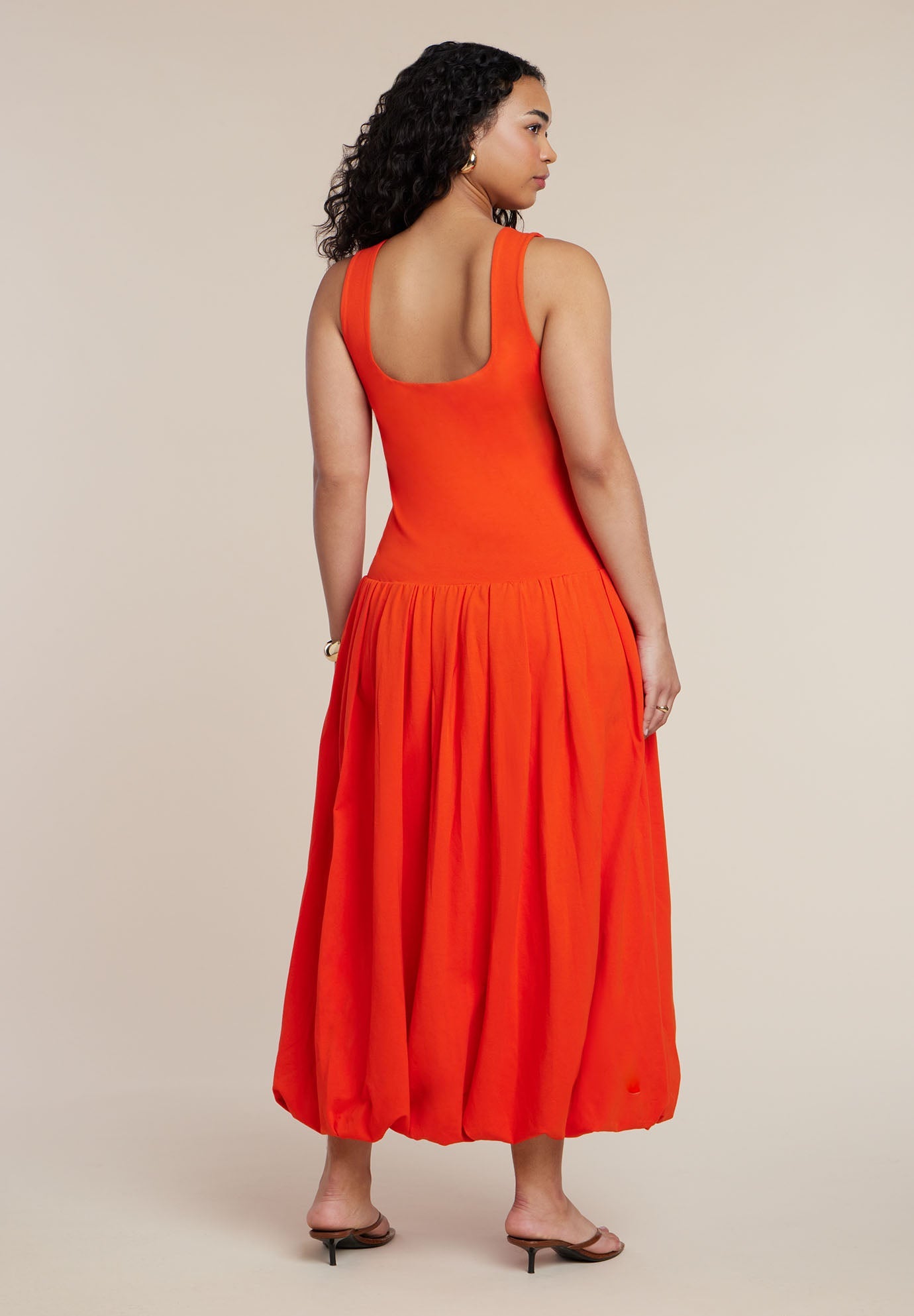 Drop-Waist Bubble Maxi Dress 6