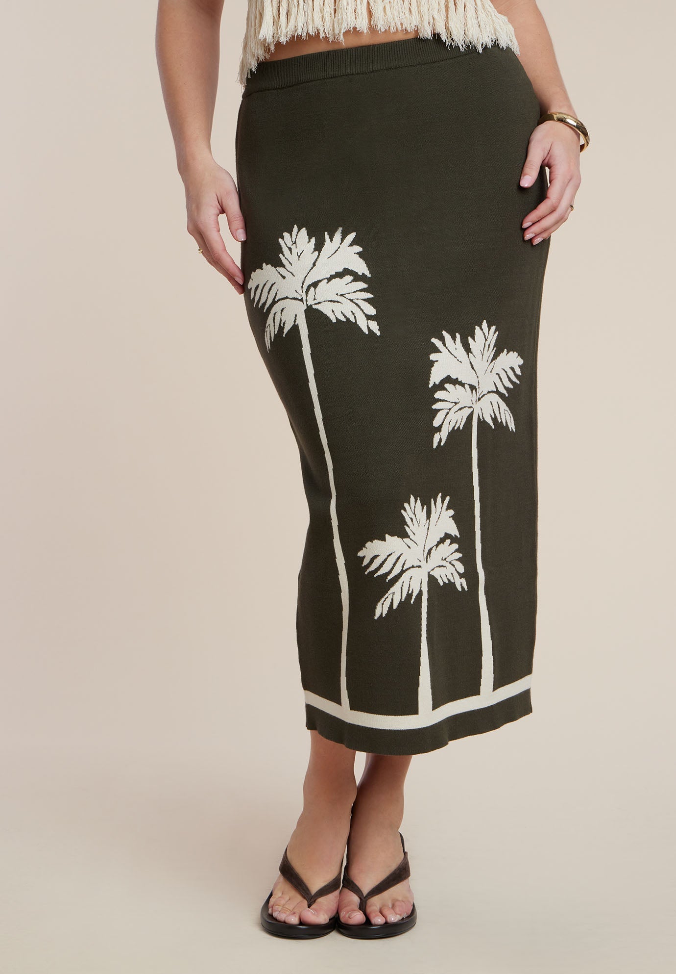 Intarsia Column Skirt 2