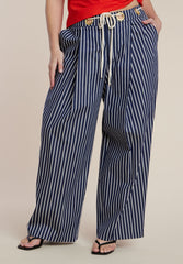 Striped Pant With Rope Belt 4