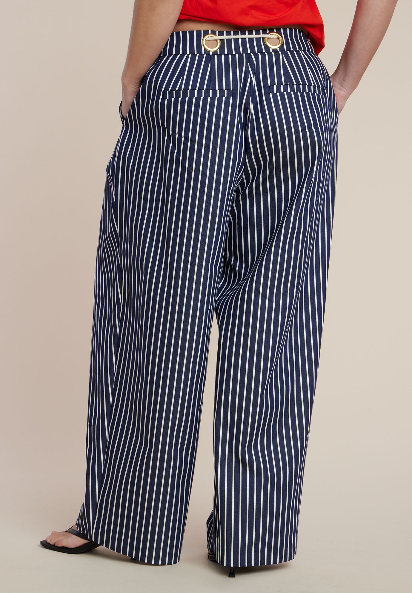 Striped Pant With Rope Belt 5