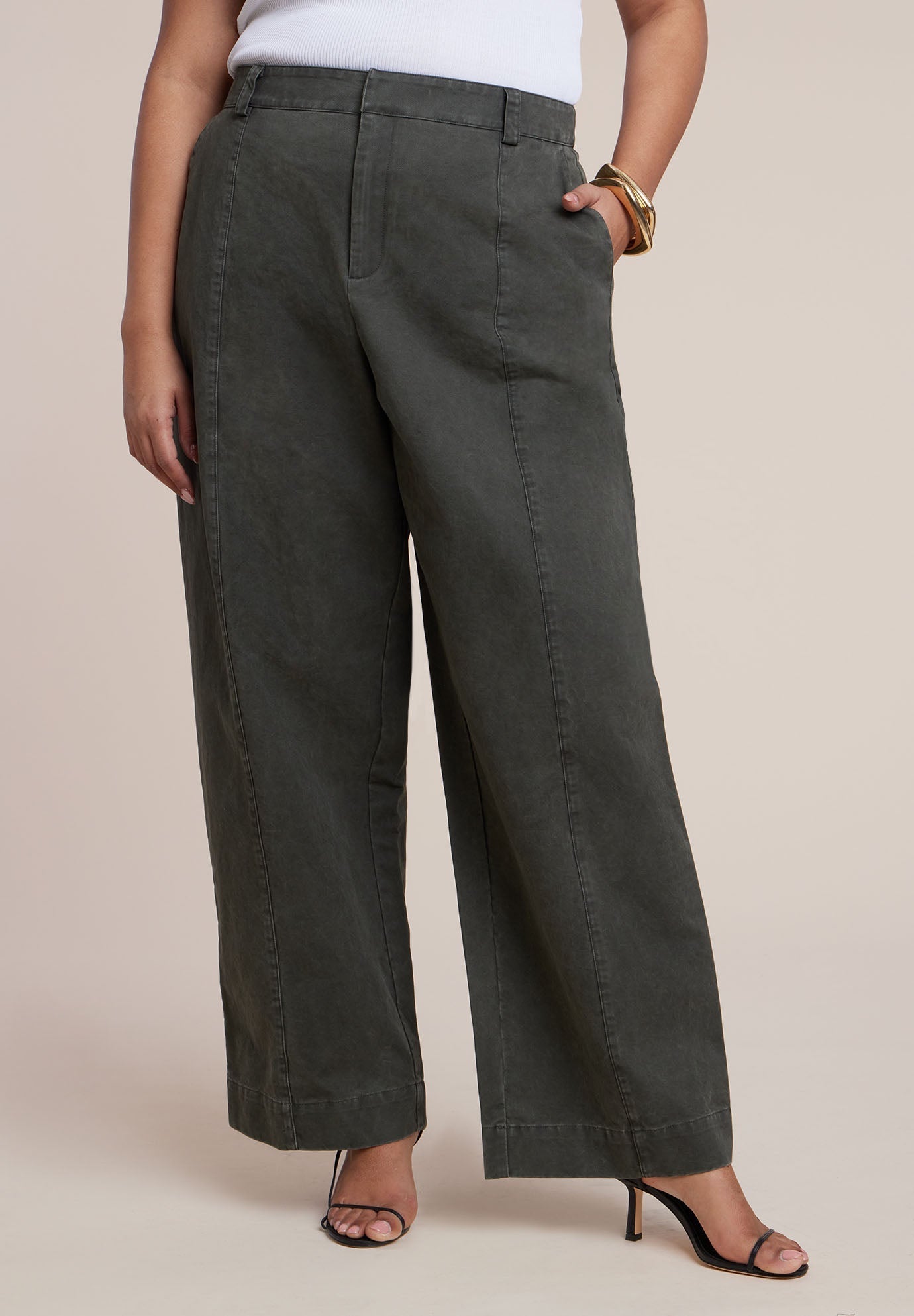Twill Straight Leg Pant 2