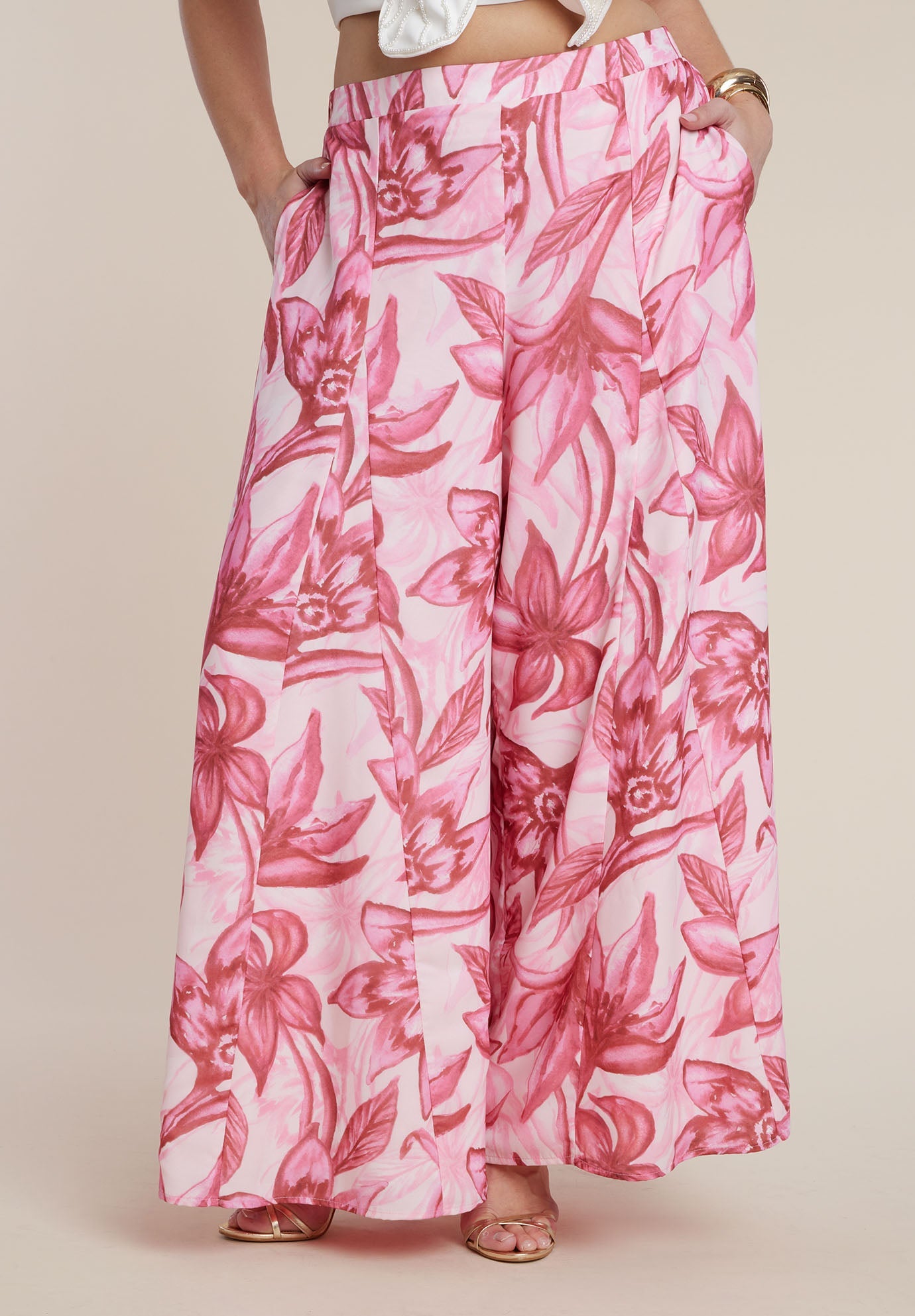 PatBO x ELOQUII Wide-Leg Godet Pants 5