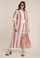 Striped Crochet Duster
