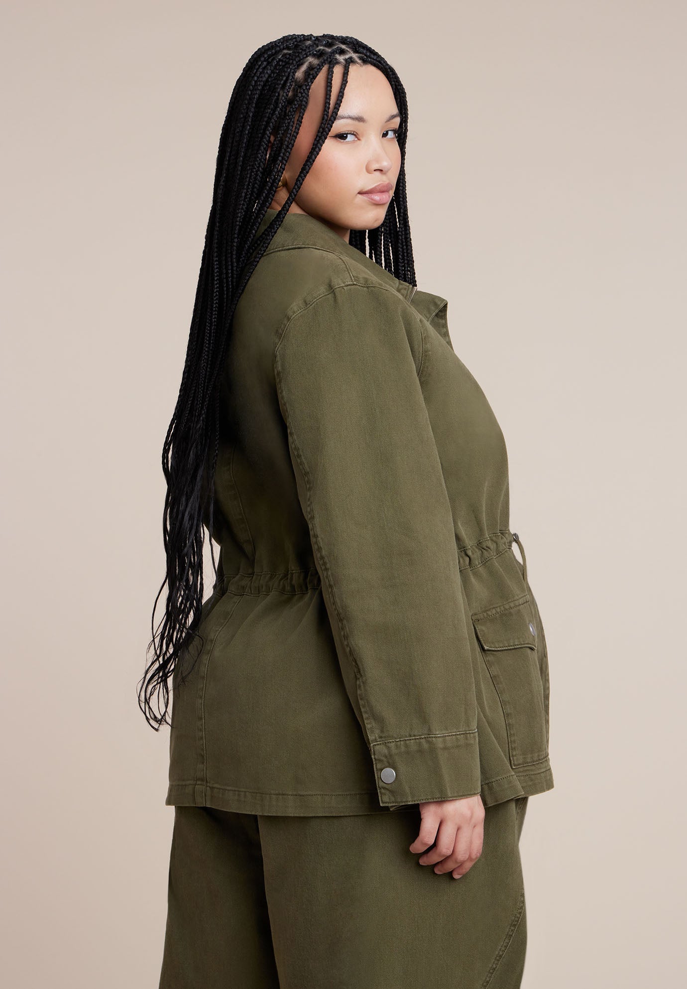 Drawstring Waist Cargo Jacket 5