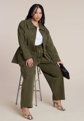 Drawstring Waist Cargo Jacket 6