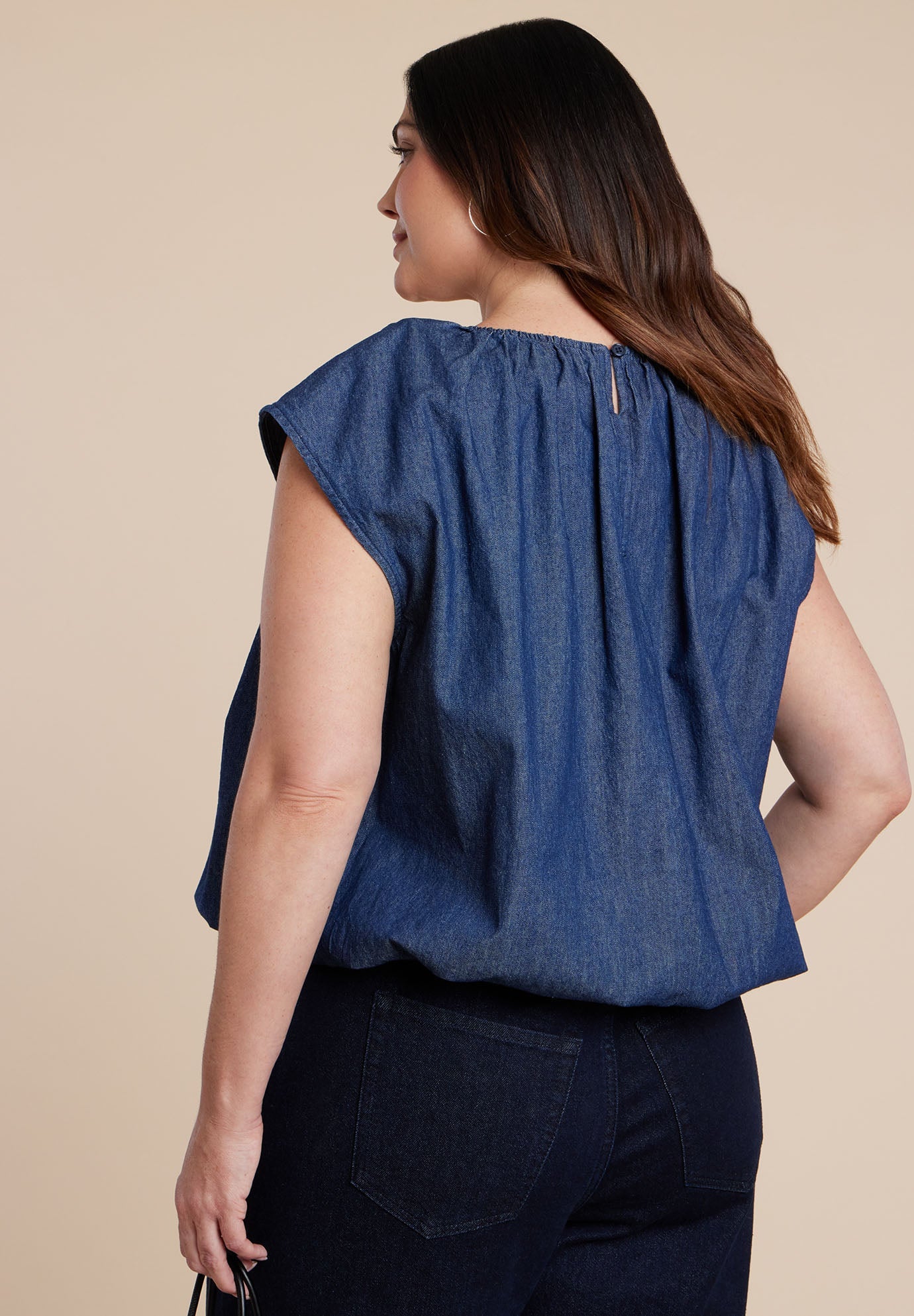 Bubble Chambray Top 4