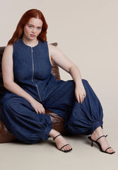 Chambray Zip Up Top 4
