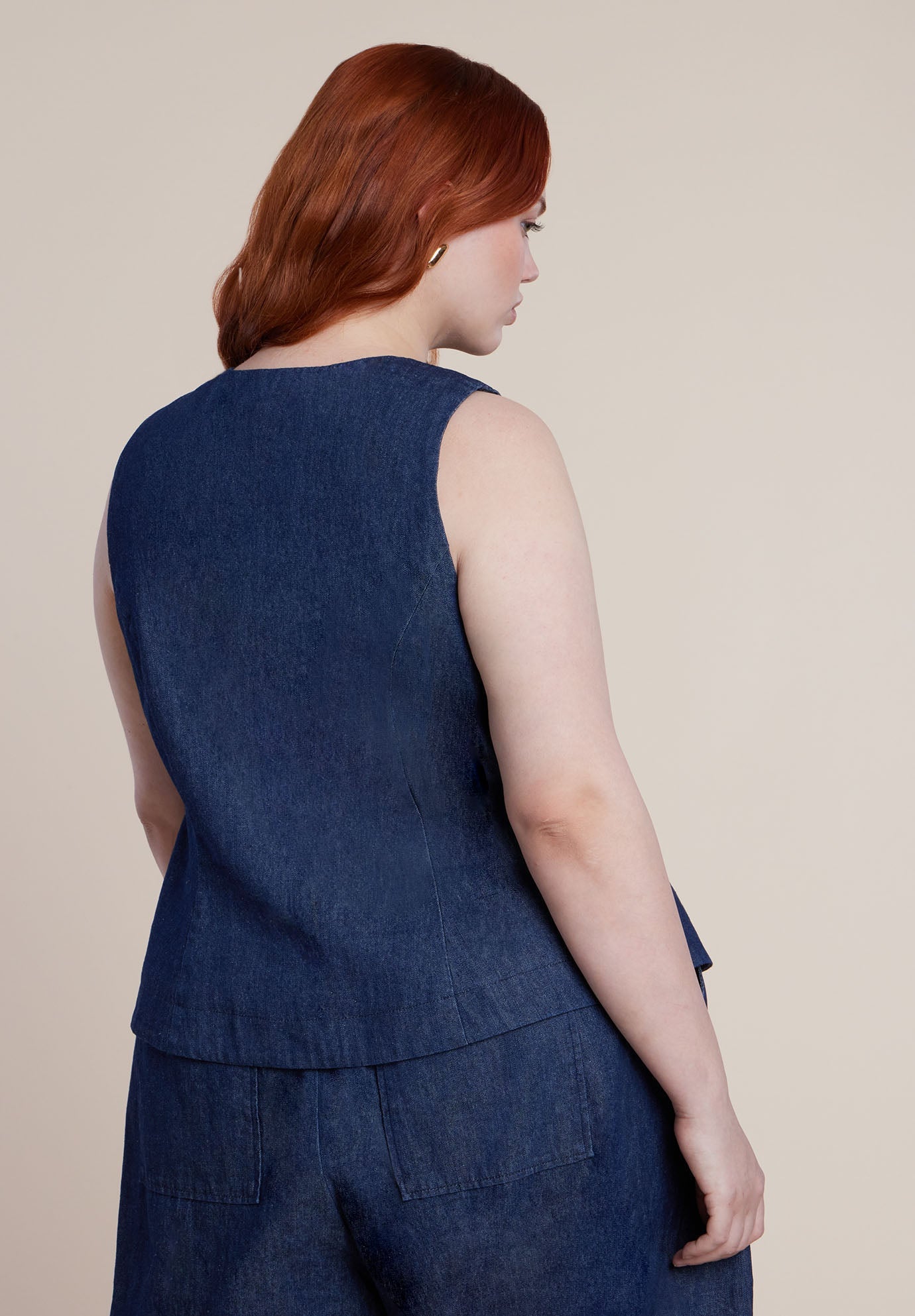 Chambray Zip Up Top 6
