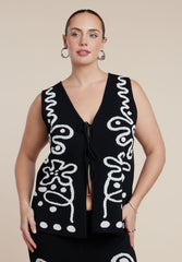 Intarsia Sweater Vest 4