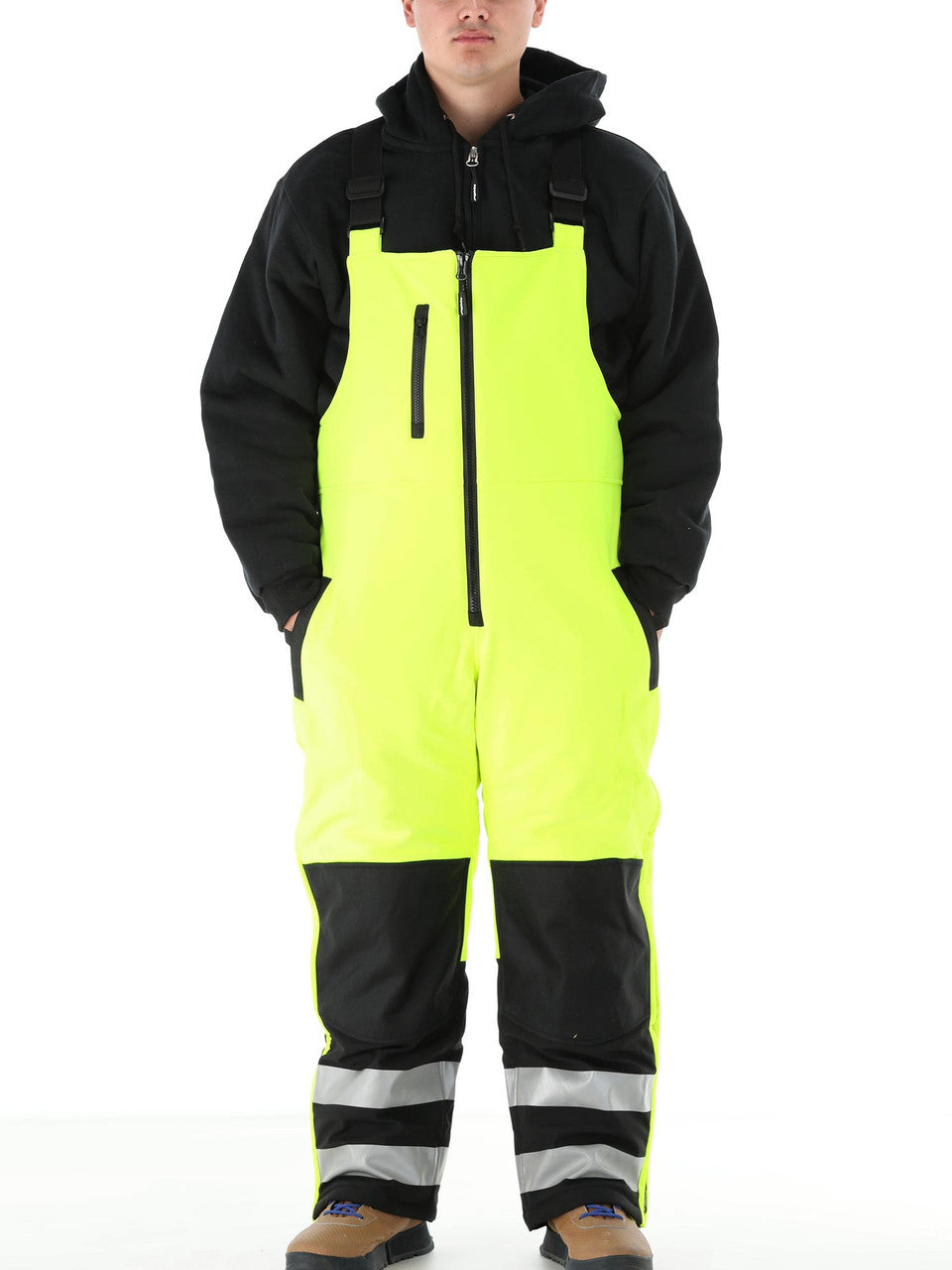 Unbranded 34 HiVis Insulated Softshell Bib Overalls