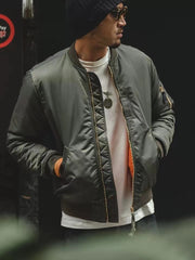 Unbranded 27 Casual Thick MA-1 Men?¡¥s Jackets Green Military Flight Bomber Tank Coat Vintage Coats Monocycle Jacket Collar Men Clothing