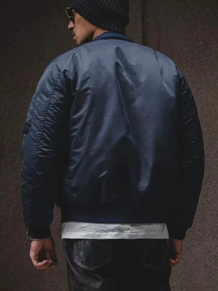 Unbranded 27 Casual Thick MA-1 Men?¡¥s Jackets Green Military Flight Bomber Tank Coat Vintage Coats Monocycle Jacket Collar Men Clothing