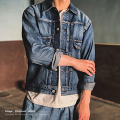 Unbranded 27 Retro Blue Denim Jackets For Men Casual Crowboy Streetwear Coat Bomber Jacket Harajuku Vintage Outerwear Men's Clothing