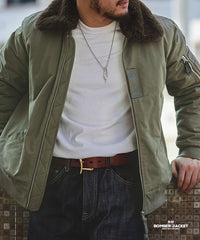 Unbranded 27 Winter B15 Jackets Men American Retro Bomber Air Force Bomber Jacket Coat Fall Padded Fleece Collar Coats Men's Clothing