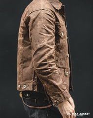 Unbranded 27 Amekaji Retro Male Oil Waxed Jacket Canvas Cotton Khaki Military Uniform Light Casual Work Safari Style Coats Man Clothing
