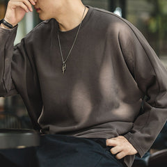 Unbranded 27 Men's Oversize 340G Sweatshirts Long sleeve Top Casual Pullover Sweatershirt Fashion Outerwear Hip Hop Loose Sold Hoodies