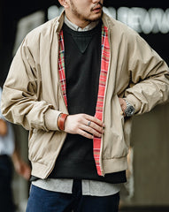 Unbranded 27 G9 Motorcycle Khaki Jackets For Men Military Classic Cotton Bomber Clothing Lightweight Men's Casual Tanker Jacket Coats