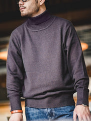Unbranded 27 Thermal Sweater Men?¡¥s Turtleneck Basic Knitted Shirts Autumn Winter Solid Thick Pullovers Turn-down Collar Soft Underwear