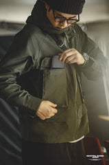 Unbranded 27 Big Pockets Hooded Jacket for Men Army Green Vintage Do Old Outdoor Wear Military Windproof Coat Warm Tactical Jacket