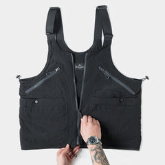Unbranded 27 2022 New Design Male Casual Summer Big Size Sleeveless Vest Multi Pocket Waistcoat Large Capacity Satchel Jacket