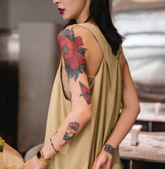 Unbranded 27 2022 New Fashion Vintage Women's Sleeveless Overalls Skirt Summer Casual Black White Girls Dress Jumper Skirt Hot Sale