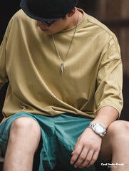 Unbranded 27 Men's Korea Style T-shrts New Loose Breathable Summer Male Short Sleeve Cotton Streetwear Casual Cool Tops Tees Oversize
