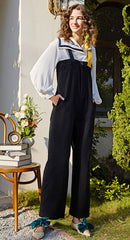 THREAD & STORY-Women's fashion color-blocking straps jumpsuit loose spring and summer new