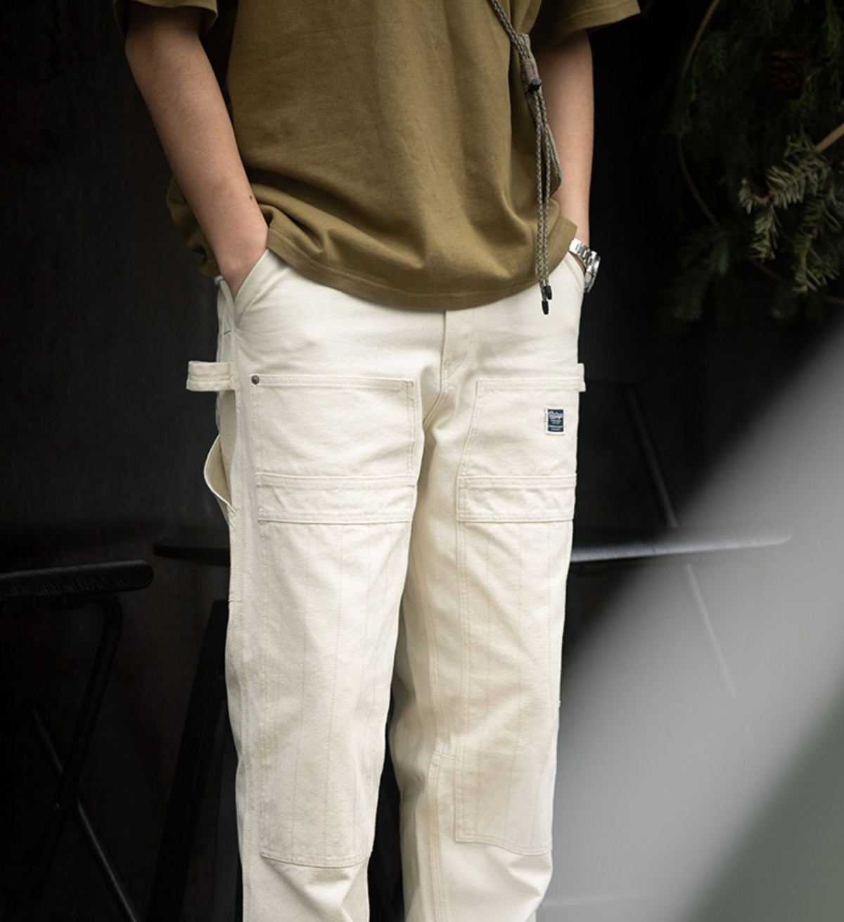 Unbranded 27 2022 Japanese Korean Style Vintage Loose Jeans Washed Straight Multi-Pocket Men's Pants 2022 Streetwear Fashion Trouser