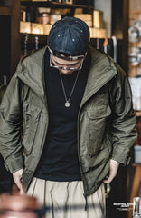 Unbranded 27 Big Pockets Hooded Jacket for Men Army Green Vintage Do Old Outdoor Wear Military Windproof Coat Warm Tactical Jacket