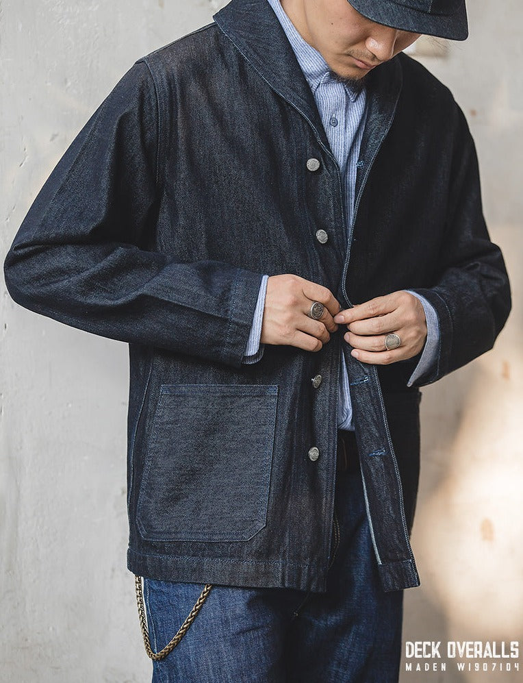 Unbranded 27 Washed Denim Jackets Mens Vintage Workwear Suit Coats Cotton Solid Cattle Hunting Denim Lapel Jacket Man Clothing