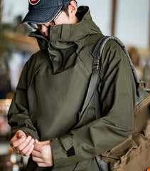 Unbranded 27 Retro Hooded Jackets Men's Bad Weather Windbreak Outdoor Jacket Army Tactical Hoodies Military Sweatshirts Autumn Coat