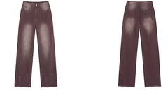 I'M ONE Women's retro style personalized street versatile denim pants fall new pants