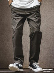 Unbranded 27 Cargo Men Retro M65 Pant Big Pocket Loose Casual Mid Waist Drawstring Hip Hop Streetwear Jogger Pant Fashion Gyms Trousers